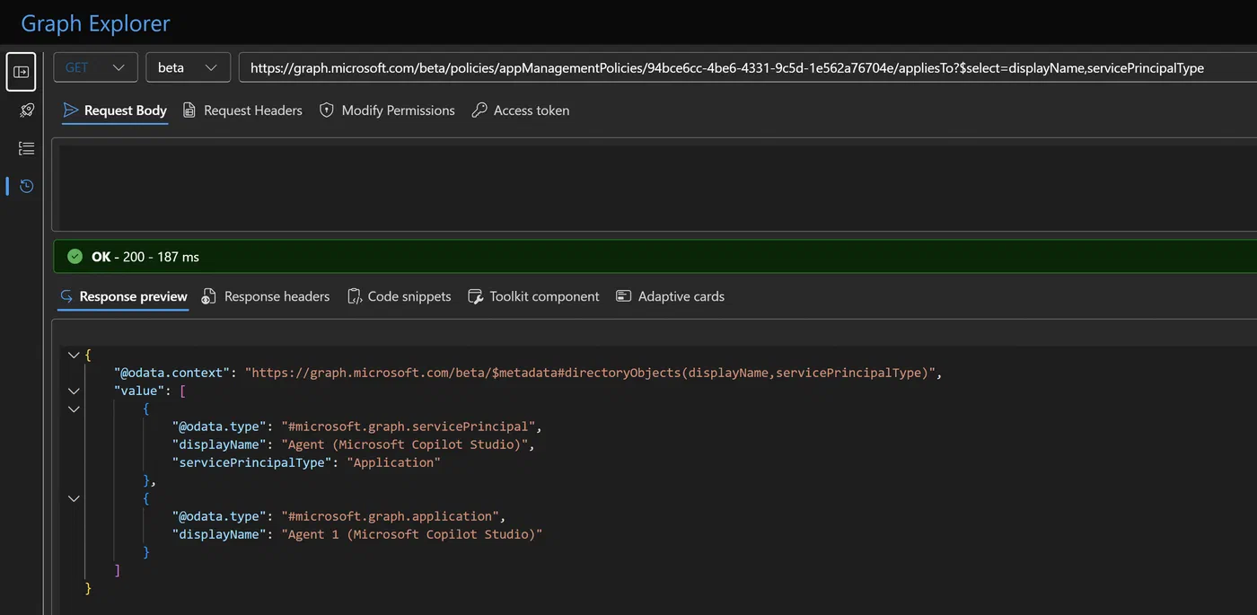 Screenshot showing Entra application policies for secrets and certificates (step 6)