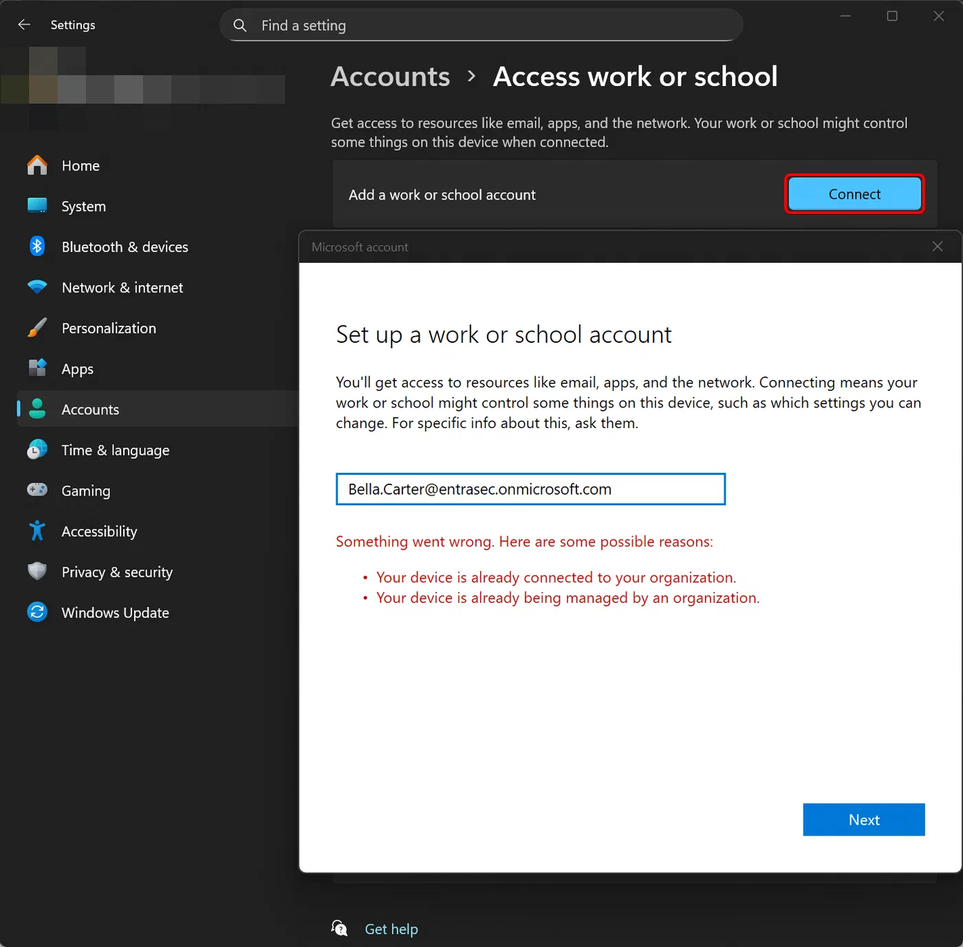 Screenshot showing Accessing Azure Virtual Desktop and Windows 365 Cloud PC from unmanaged devices (step 7)