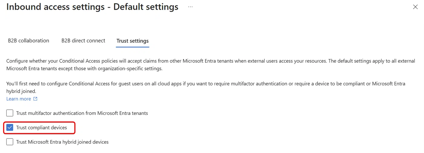 Screenshot showing Accessing Azure Virtual Desktop and Windows 365 Cloud PC from unmanaged devices (step 2)