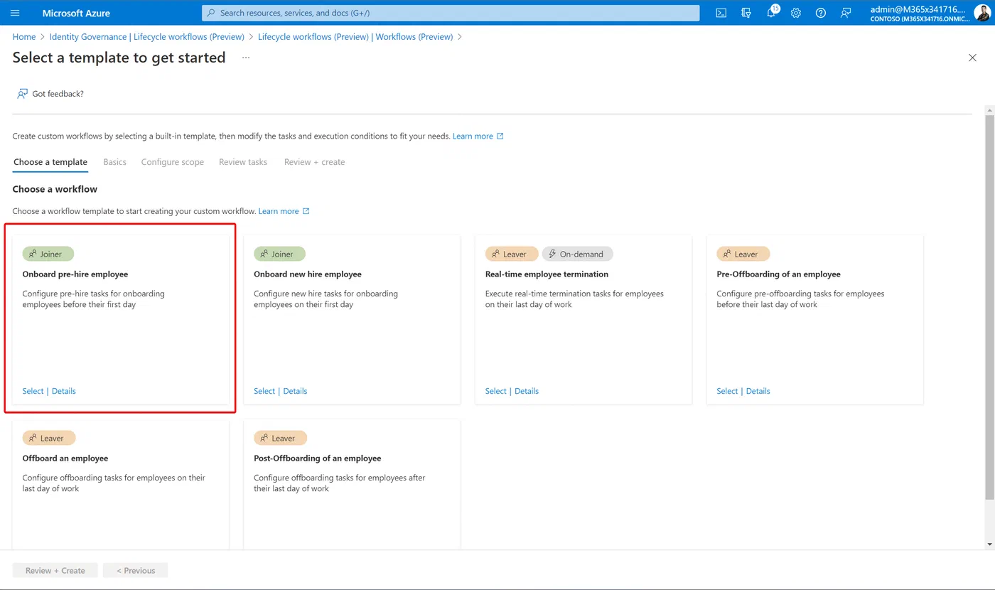 Screenshot related to Building the workflow