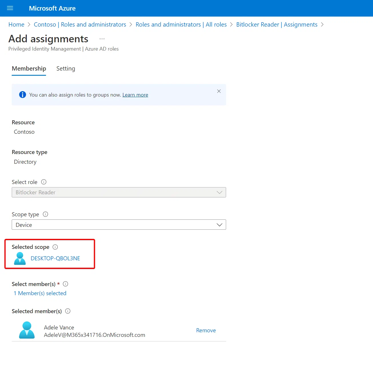 Screenshot related to Delegation