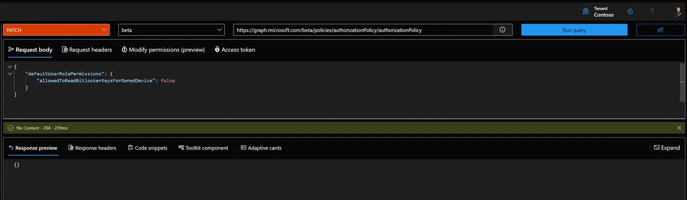 Screenshot related to Show current policy setting