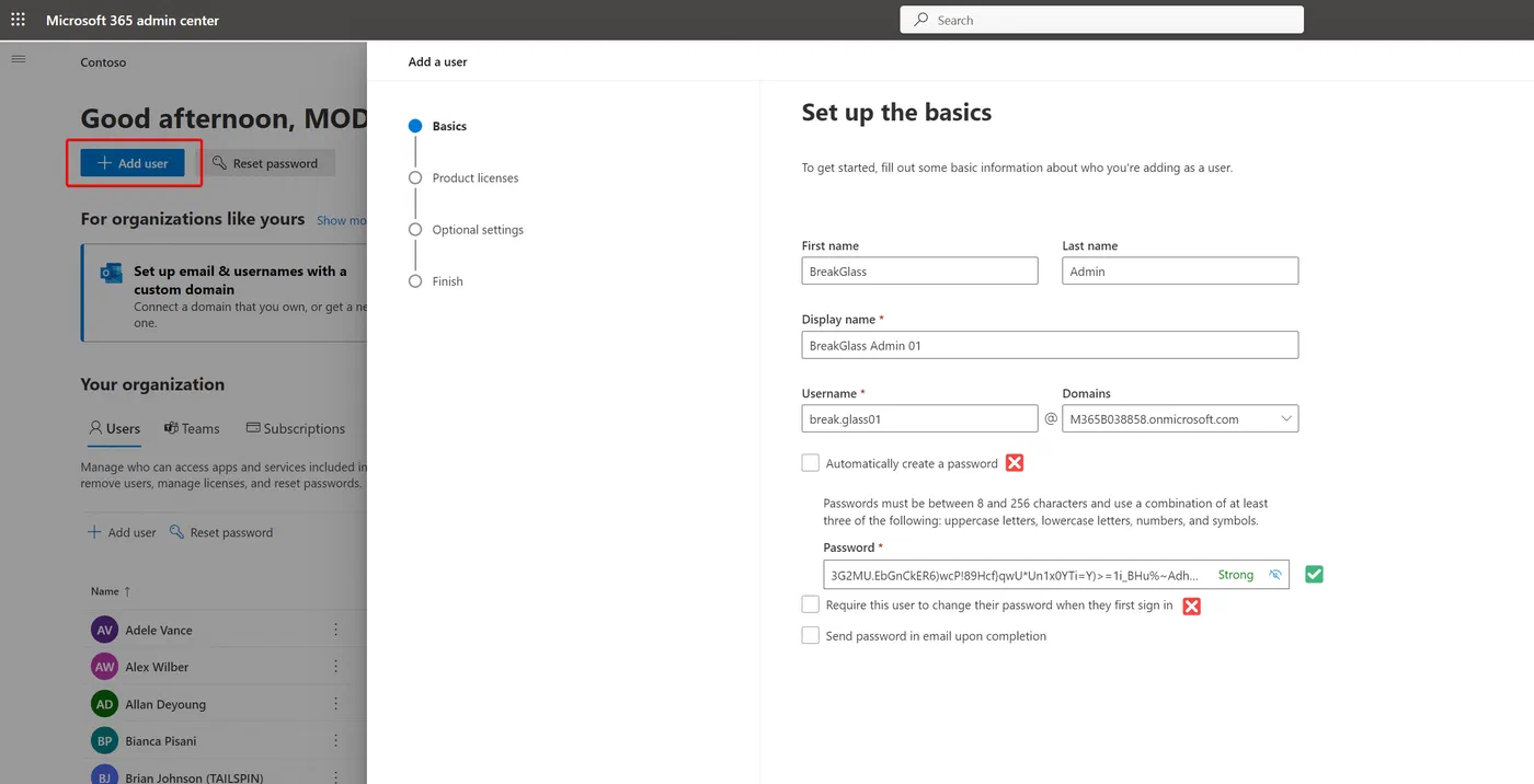 Screenshot related to 1. Create at least one, but preferably two, new accounts.