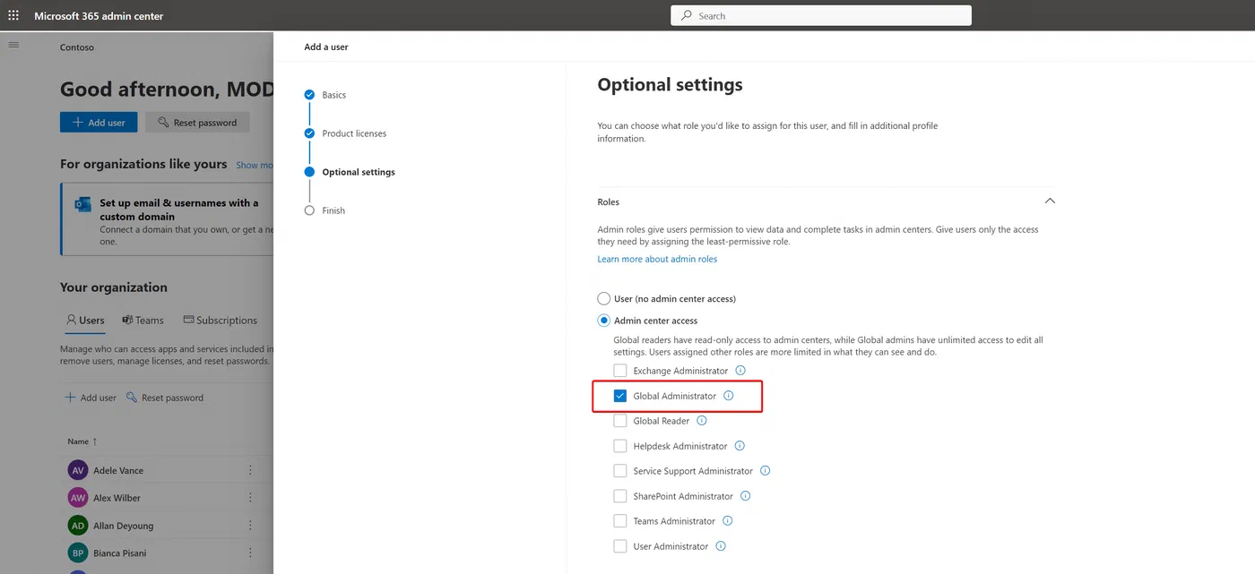 Screenshot related to 1. Create at least one, but preferably two, new accounts.
