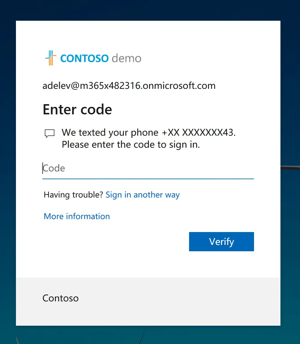 Conditional Access policy for requiring multi-factor authentication