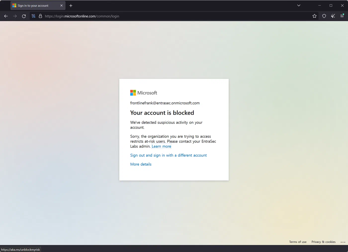 Screenshot 4 from Conditional Access risk policies. Don’t get fooled!