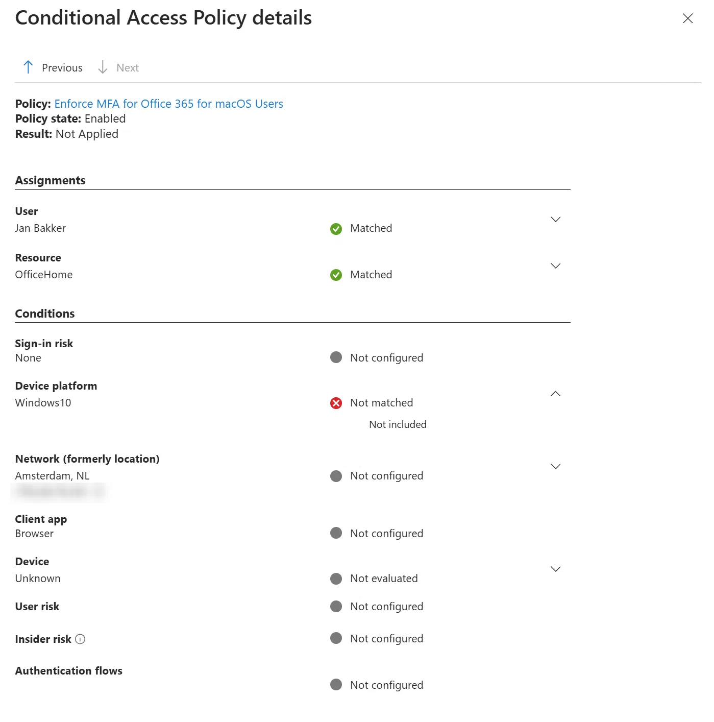 Screenshot 1 from Conditional Access risk policies. Don’t get fooled!
