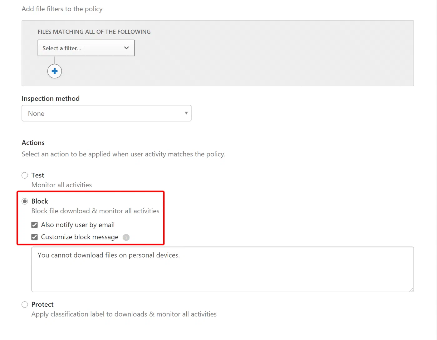 Cloud App Security session policy configuration for unmanaged devices