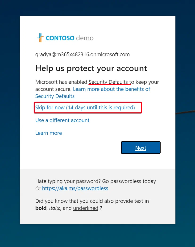 Azure AD MFA registration policy settings in the identity portal