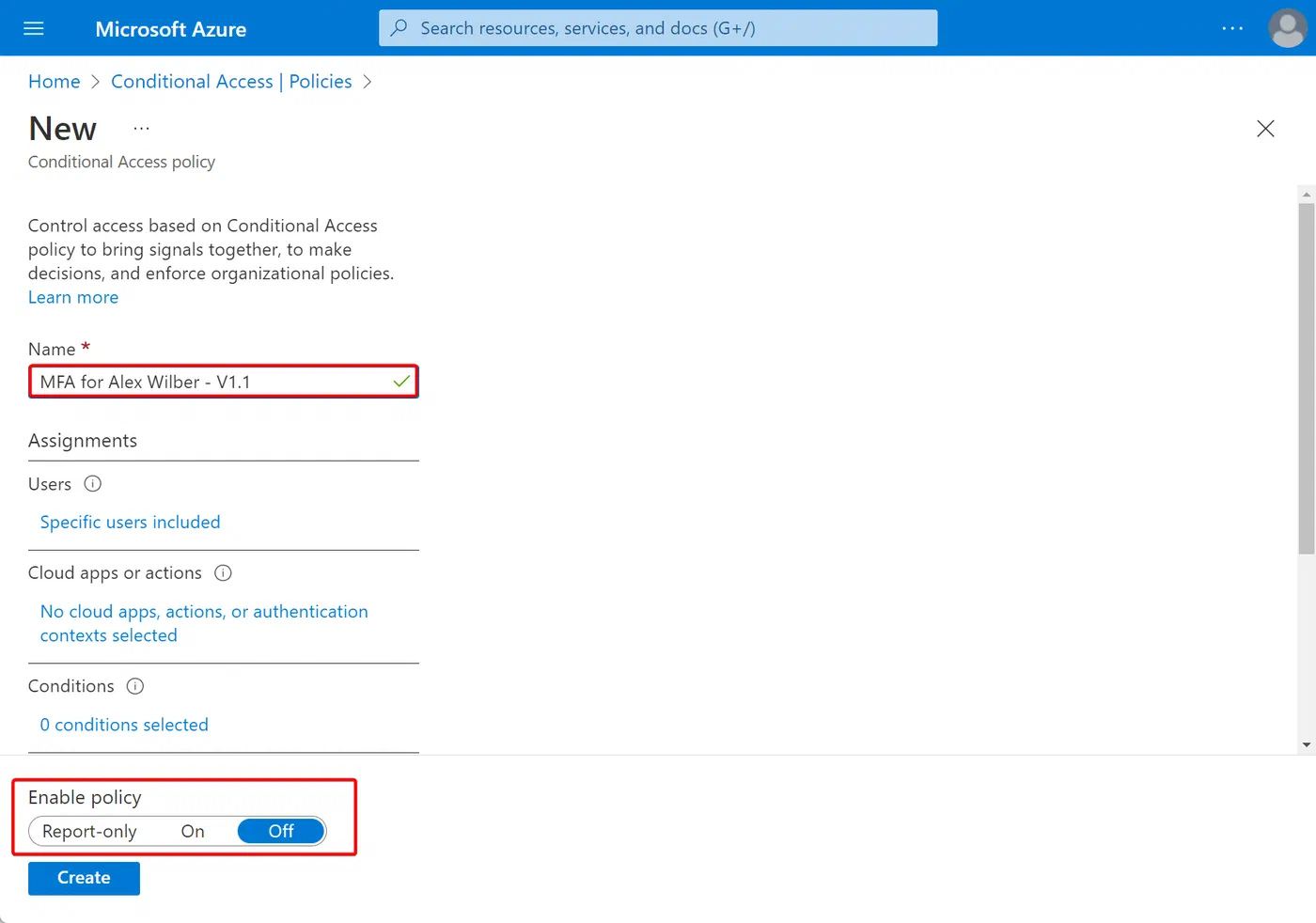 Screenshot related to Duplicate a policy using the Conditional Access UI