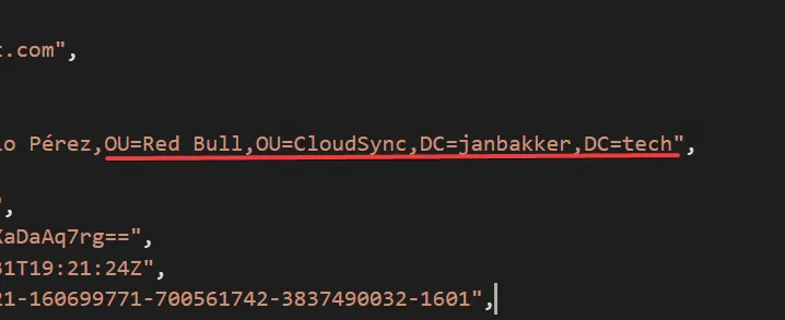 Dynamic membership query using the on-premises distinguished name property