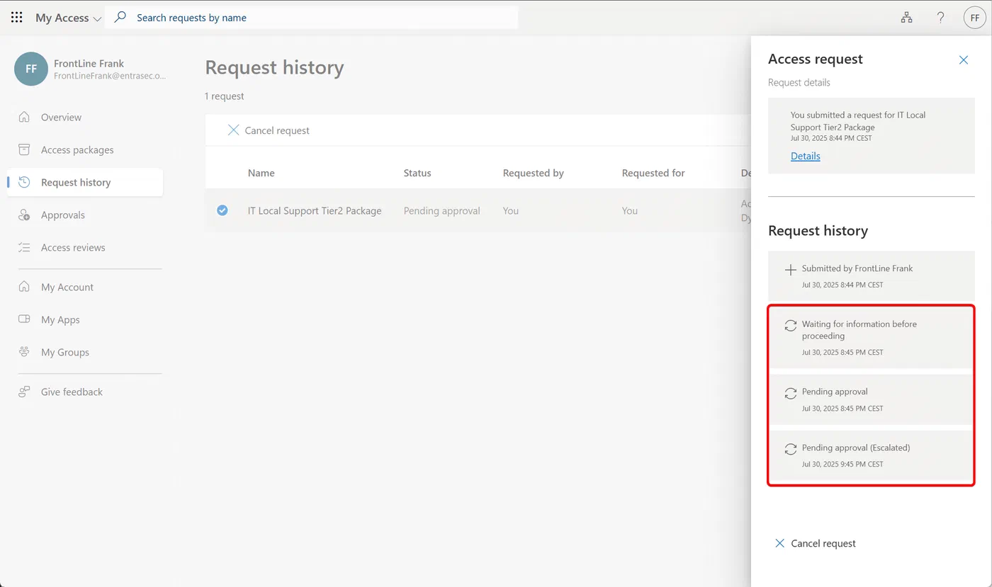 Screenshot 13 from Dynamic approval in Entra ID access packages using custom extensions