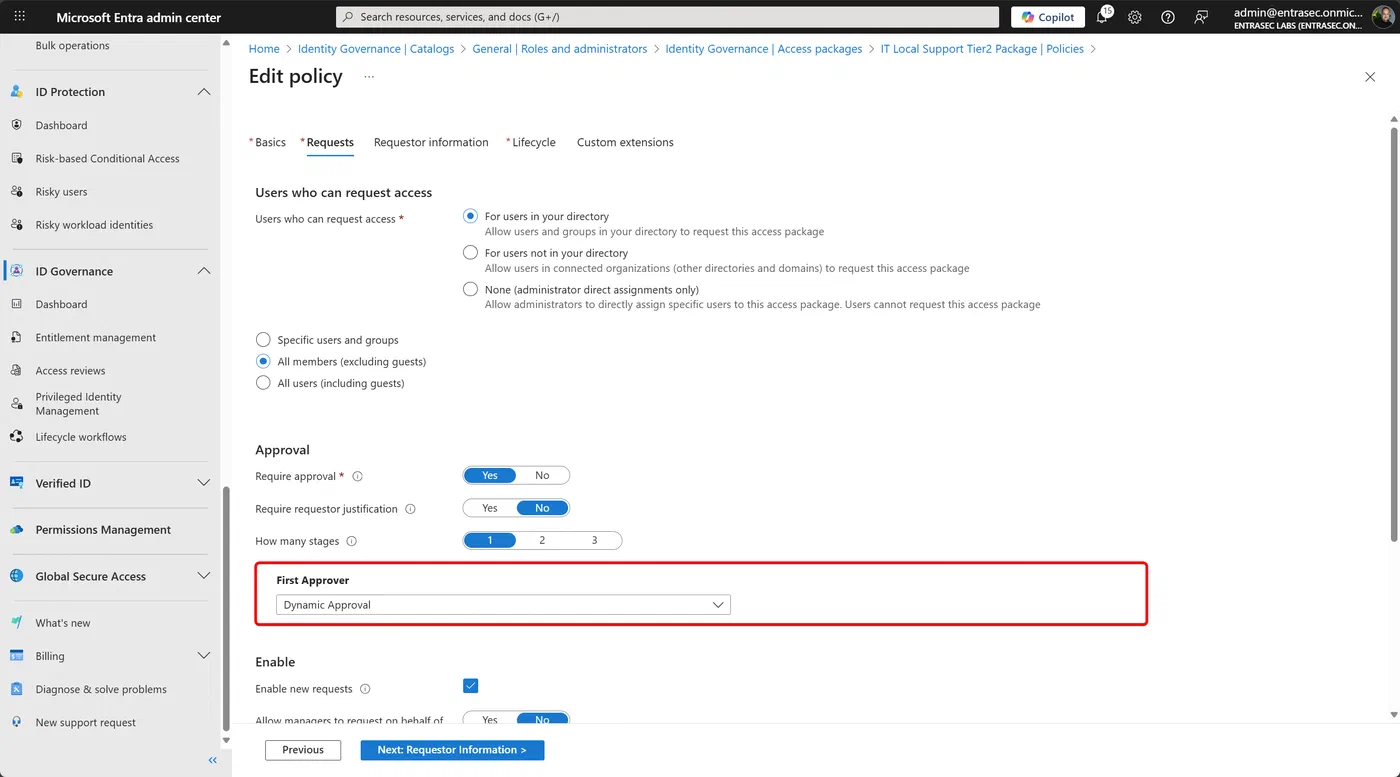 Screenshot 10 from Dynamic approval in Entra ID access packages using custom extensions