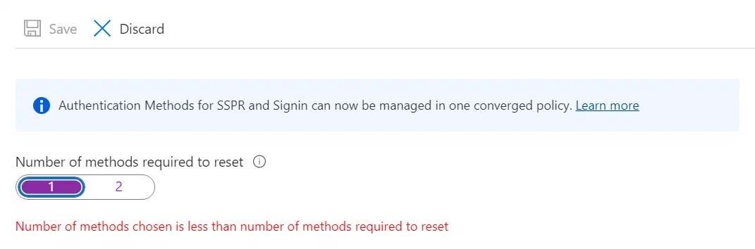 Screenshot related to Legacy MFA and SSPR settings