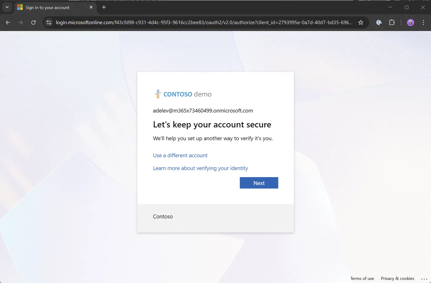 Screenshot showing Passkey authentication for Entra ID guest users (step 4)