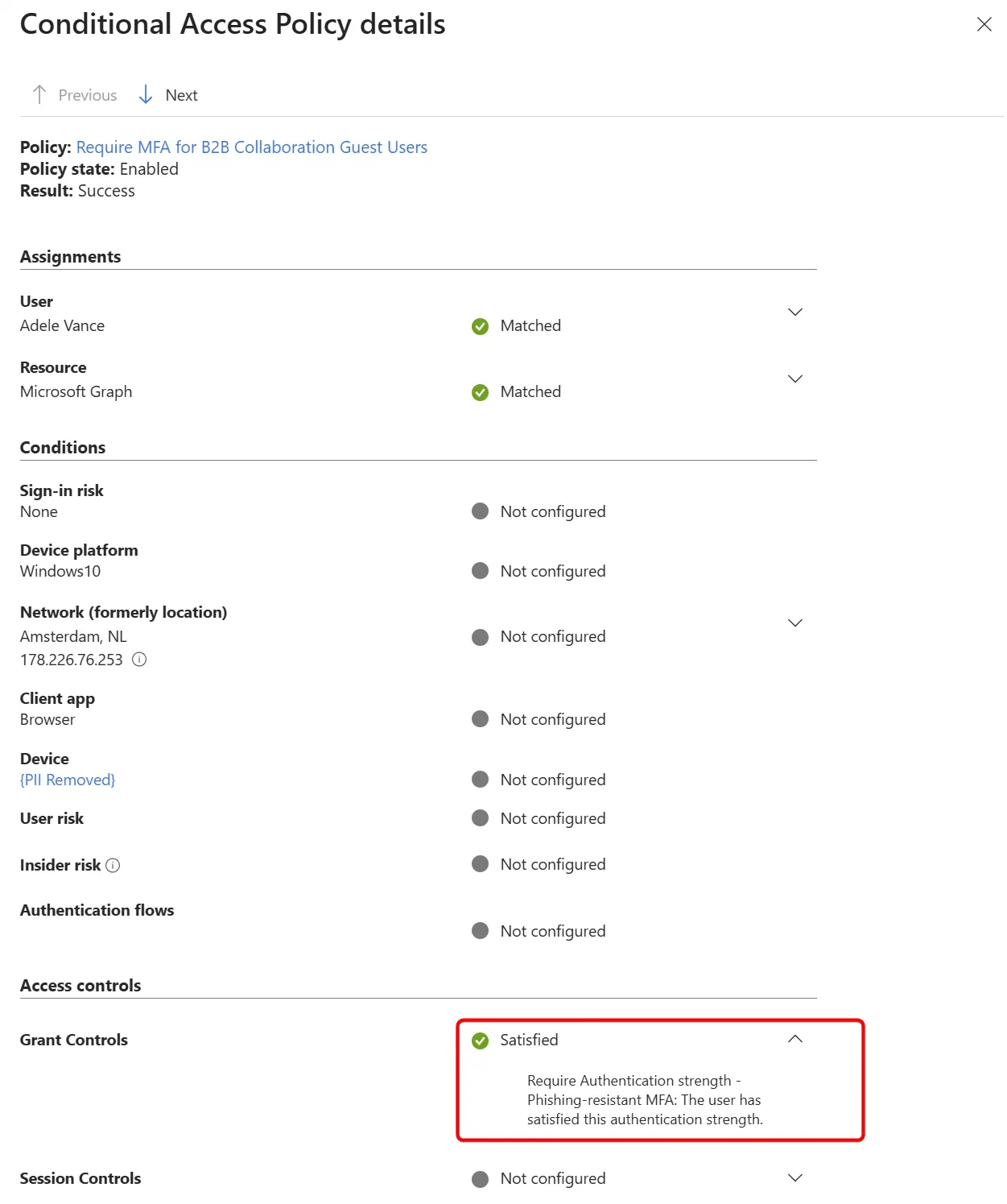 Screenshot showing Passkey authentication for Entra ID guest users (step 11)