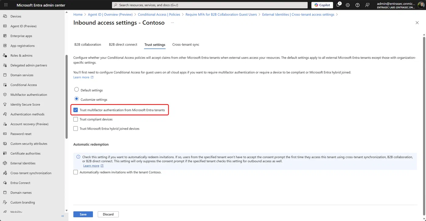 Screenshot showing Passkey authentication for Entra ID guest users (step 8)