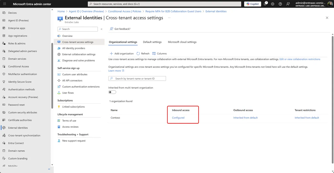 Screenshot showing Passkey authentication for Entra ID guest users (step 7)