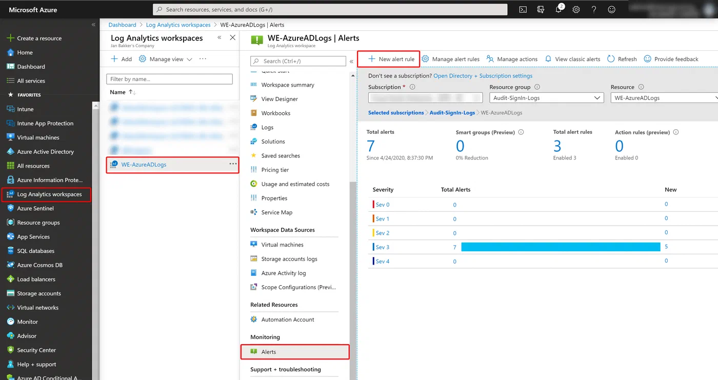 Azure Monitor alert creation wizard for a Teams private to public change rule
