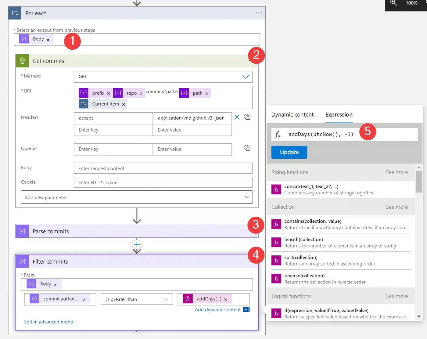 Screenshot related to The Logic App / Power Automate flow