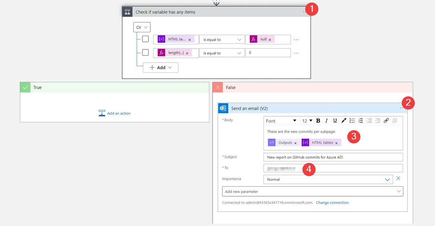 Screenshot related to The Logic App / Power Automate flow