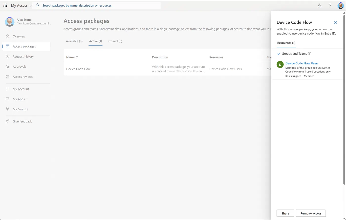 Screenshot 4 from How to restrict Device Code Flow in Entra ID