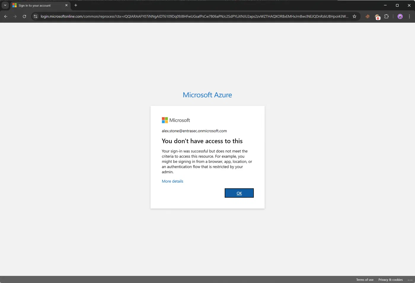 Screenshot 8 from How to restrict Device Code Flow in Entra ID