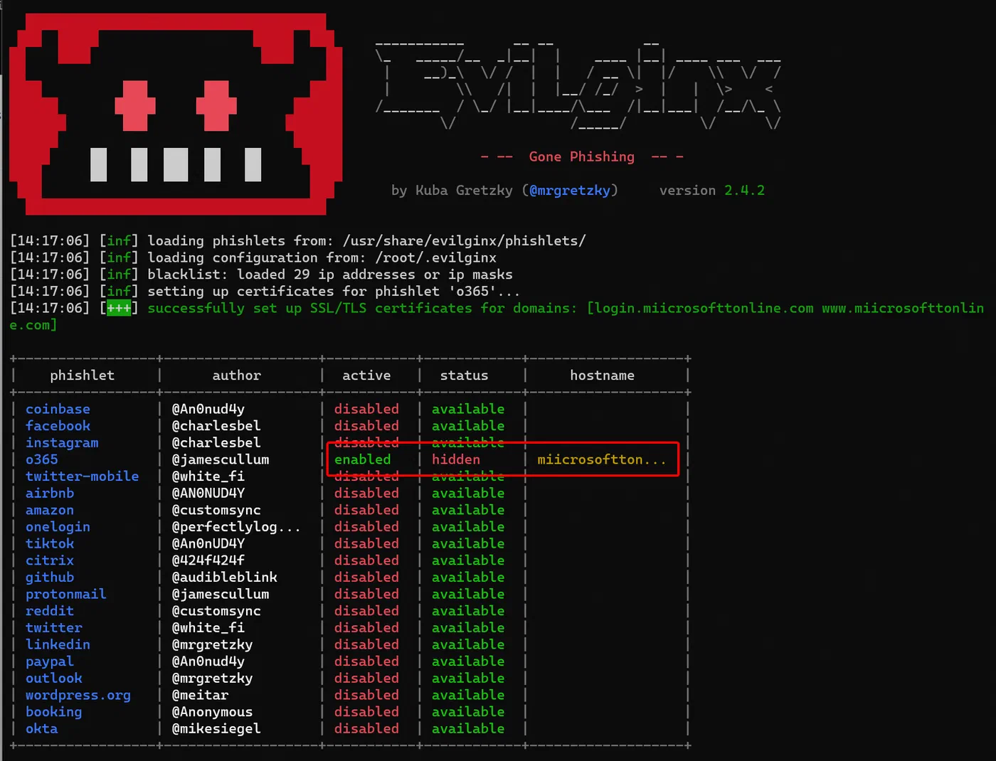 Screenshot related to Step 3 - Configure Evilginx