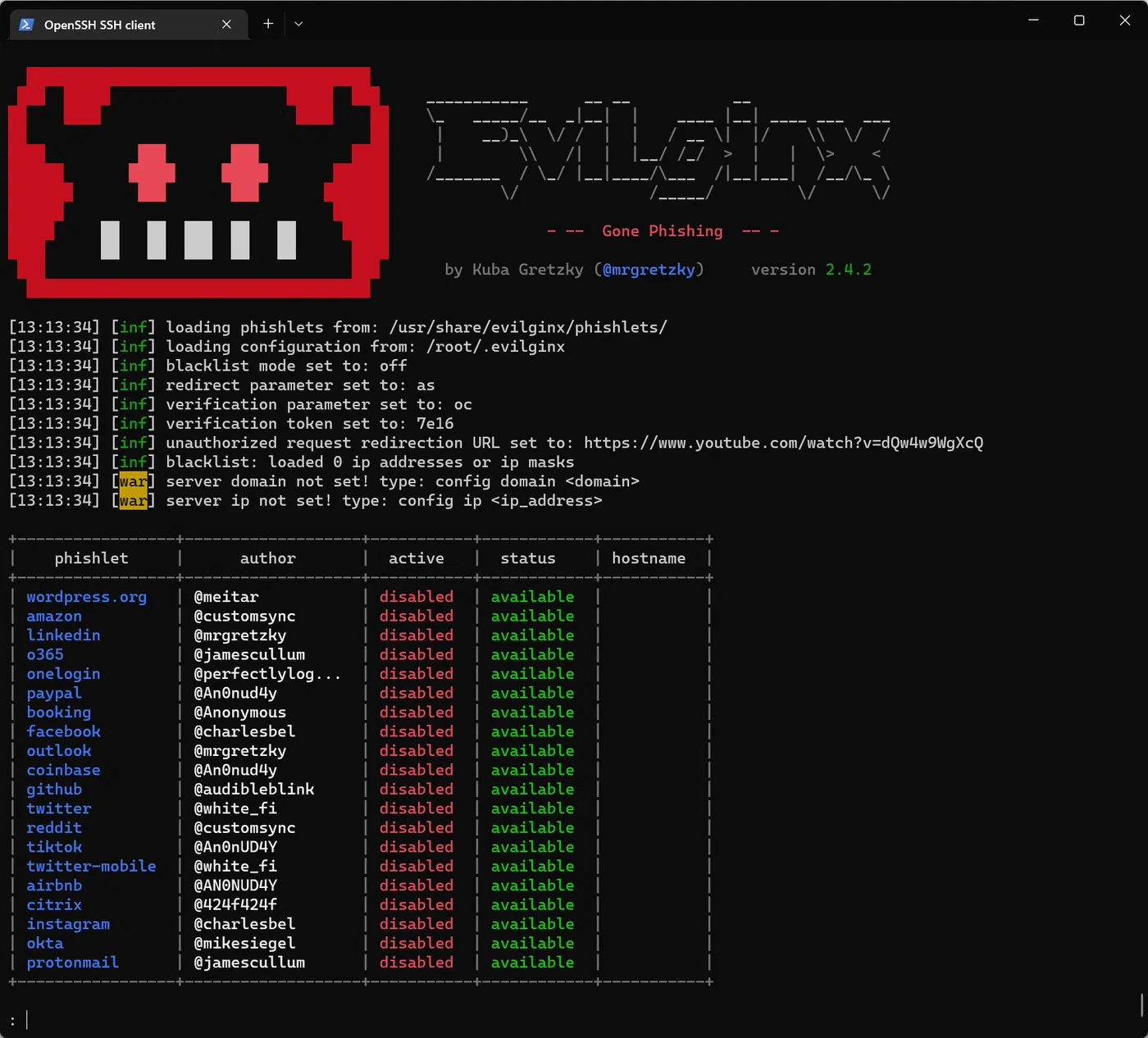Screenshot related to Step 3 - Install Evilginx
