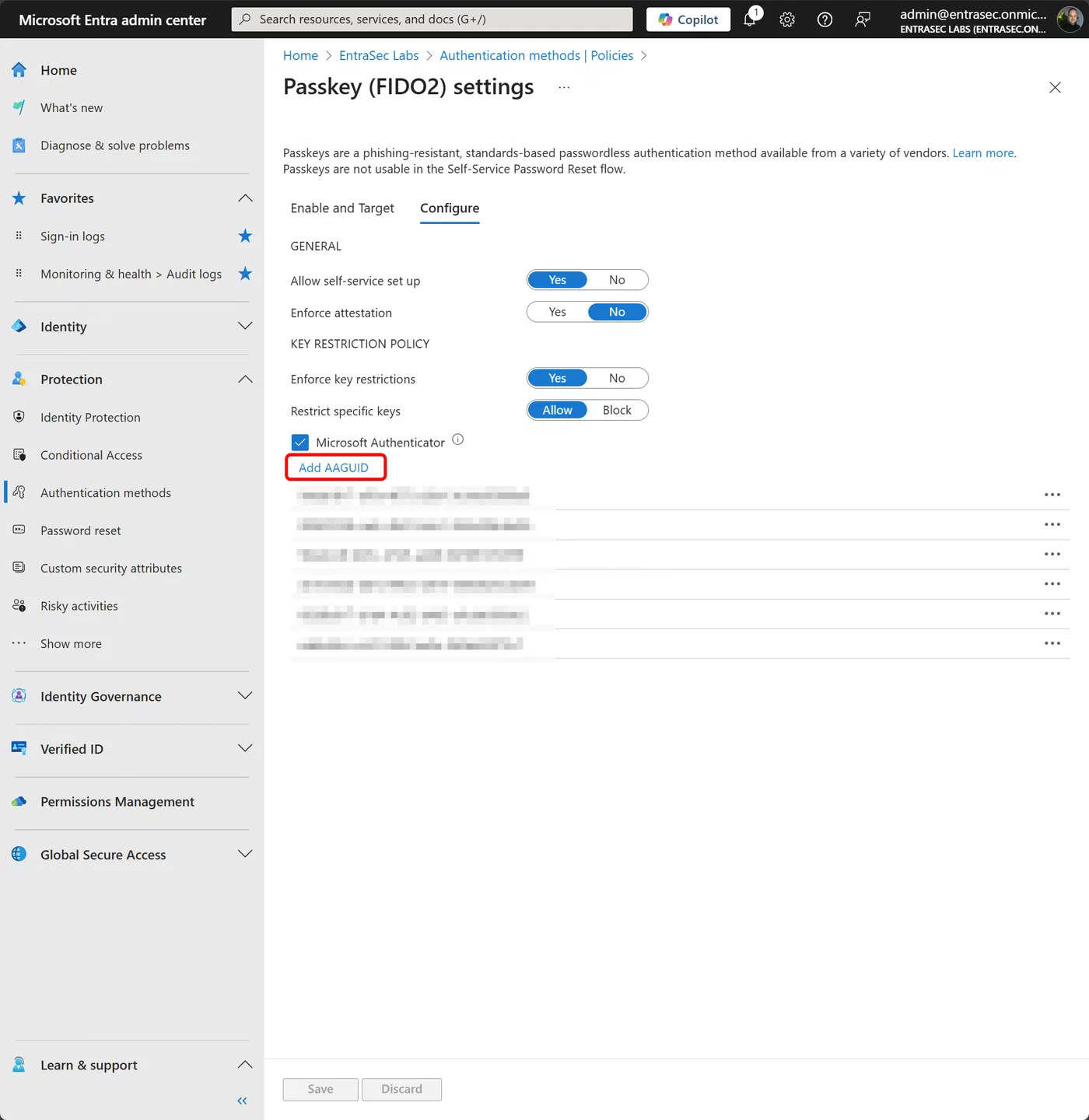 Screenshot 3 from KB - We detected that this particular key type has been blocked by your organization