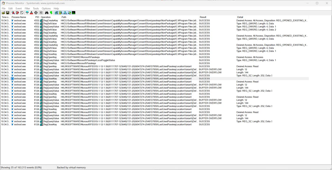 Screenshot showing Windows 11 advanced passkey settings (step 4)