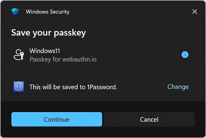Screenshot showing Windows 11 advanced passkey settings (step 5)