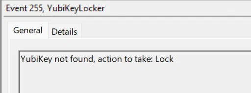 YubiKey Locker action settings