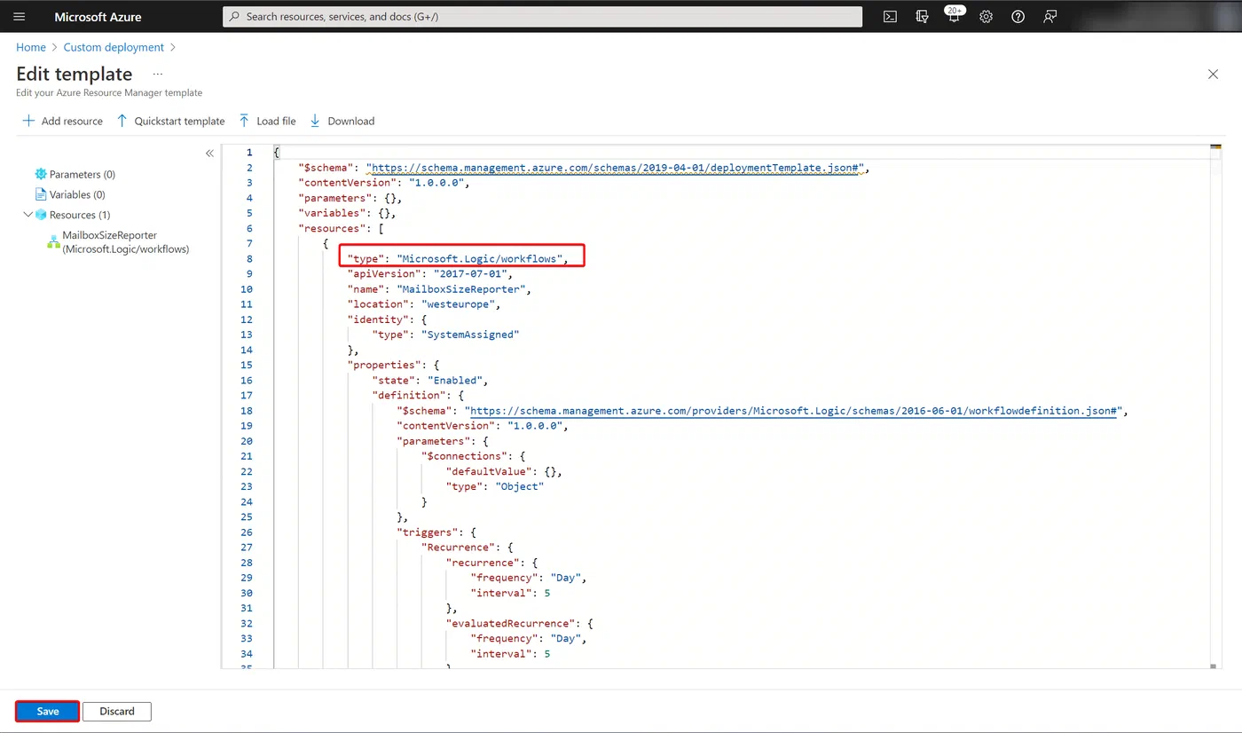 Screenshot related to Import the Logic App from GitHub