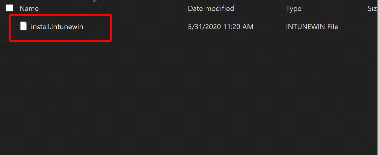 Microsoft Win32 Content Prep Tool creating an Intune app package