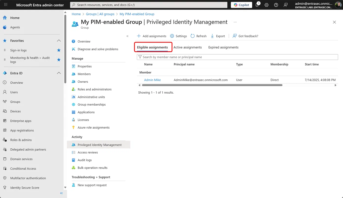 Screenshot 3 from Managing PIM-enabled groups with Entra ID Governance Access Packages just got better!