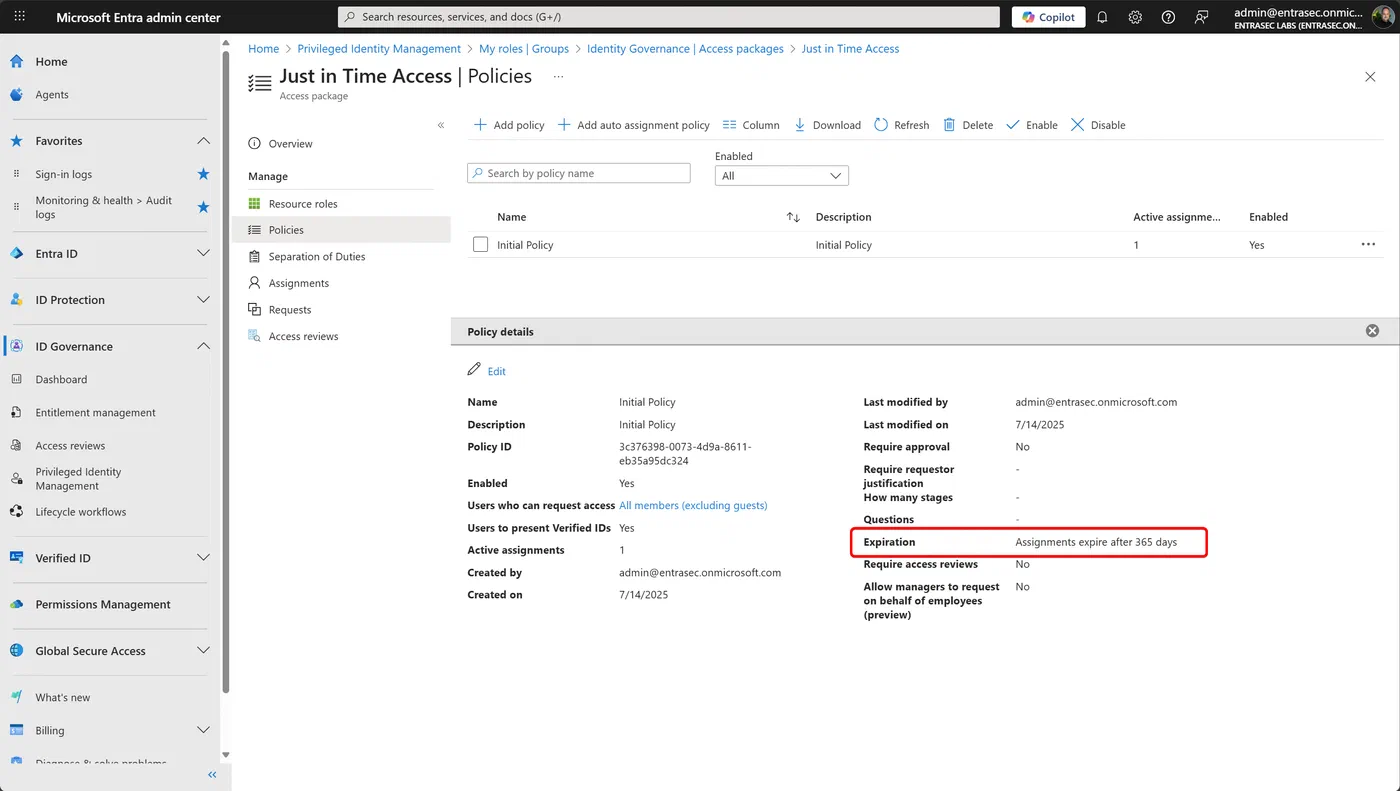 Screenshot 8 from Managing PIM-enabled groups with Entra ID Governance Access Packages just got better!