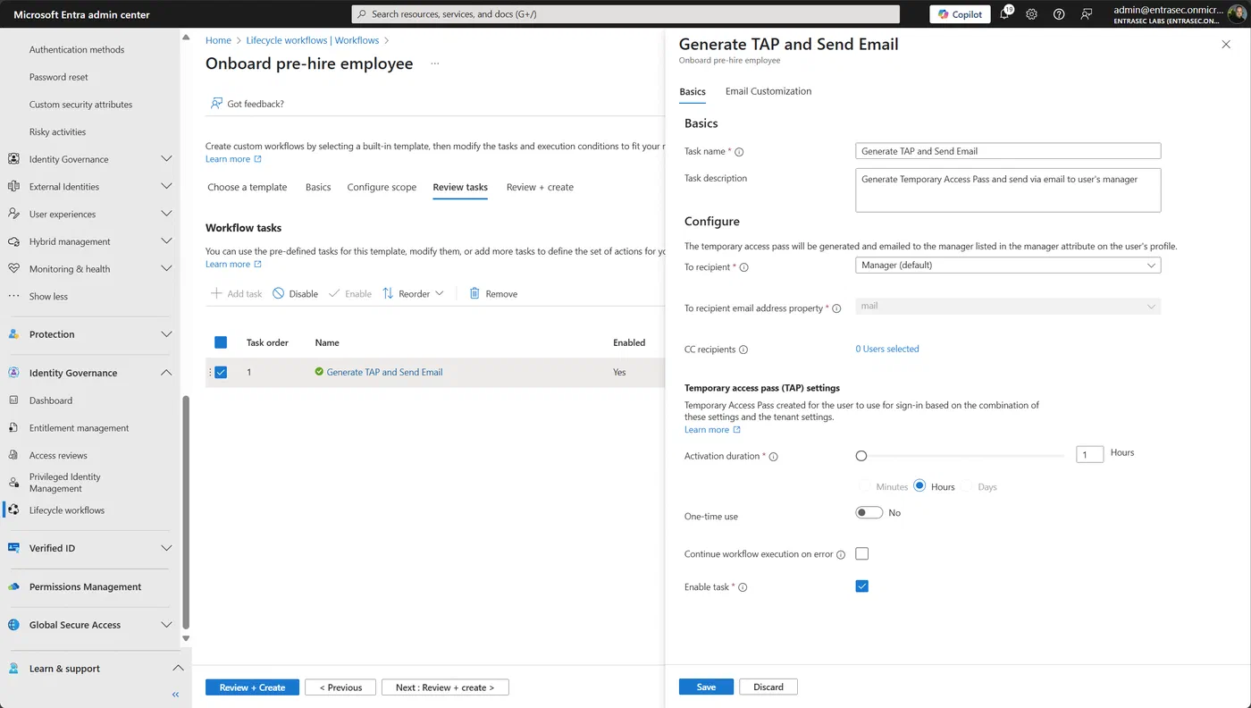 Screenshot 1 from Poor man’s IGA: Generate Temporary Access Pass for joiners