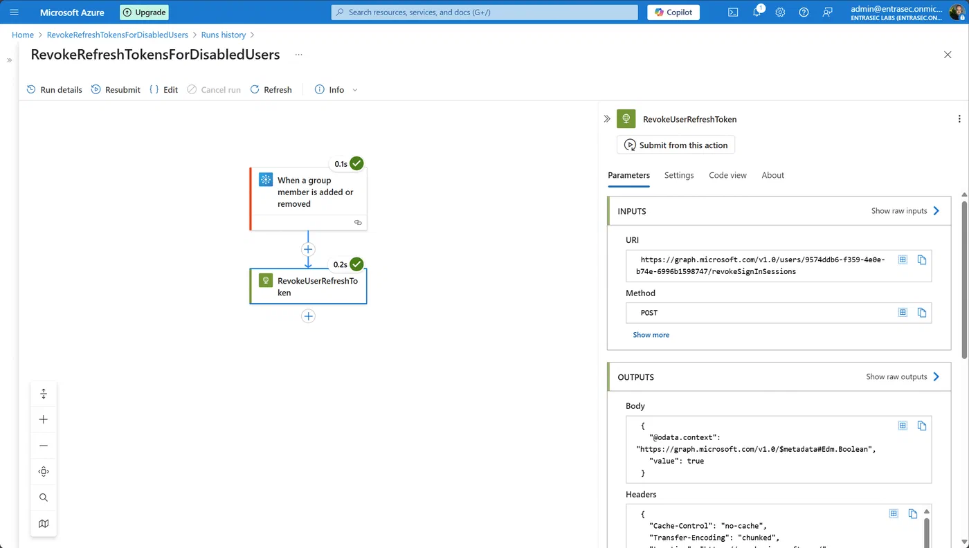 Screenshot 15 from Poor man’s IGA: Revoke all refresh tokens for user