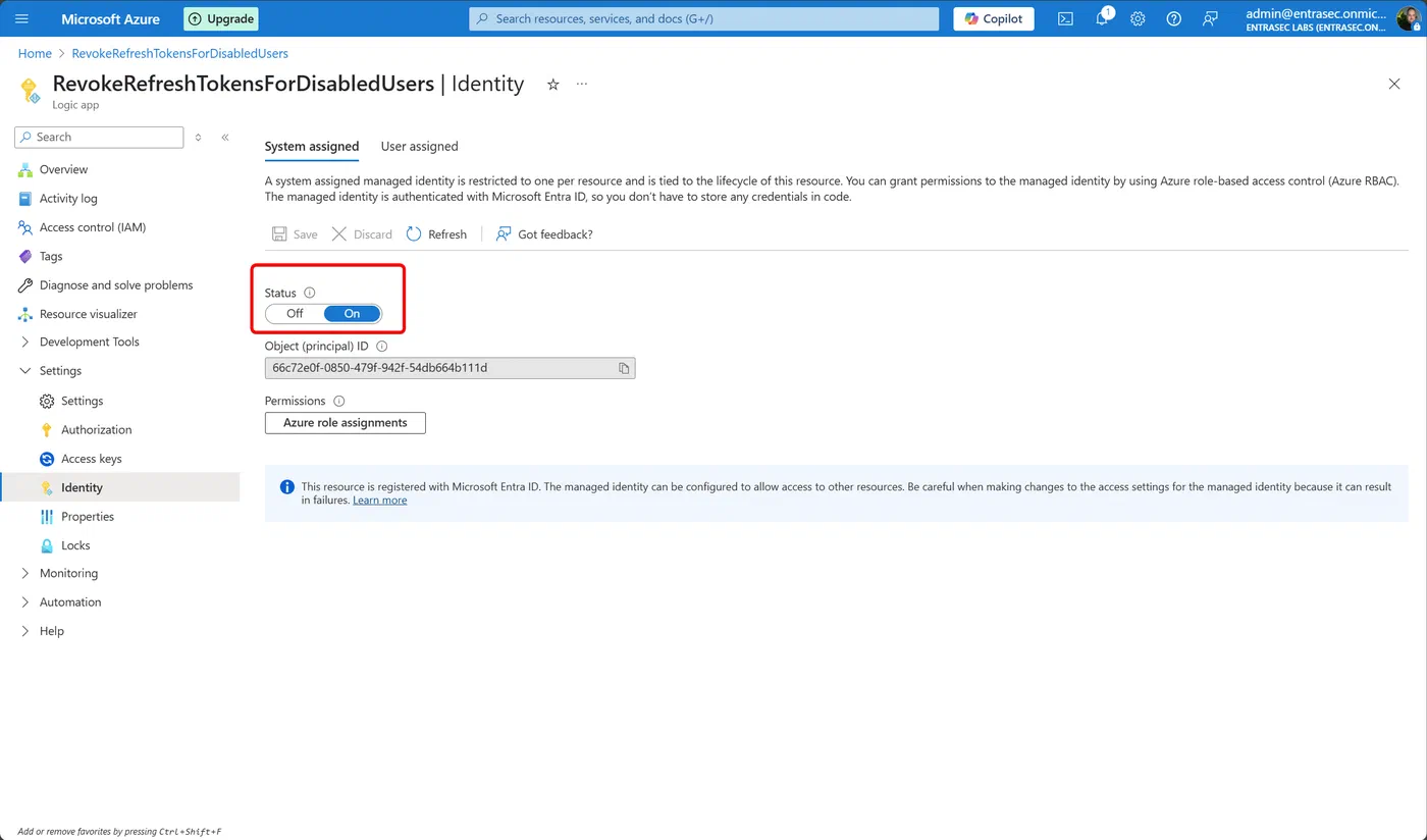 Screenshot 3 from Poor man’s IGA: Revoke all refresh tokens for user