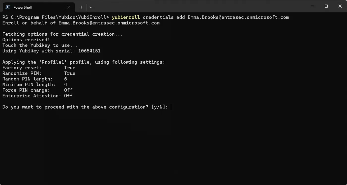 Screenshot 7 from Register Yubikeys on behalf of your users with YubiEnroll