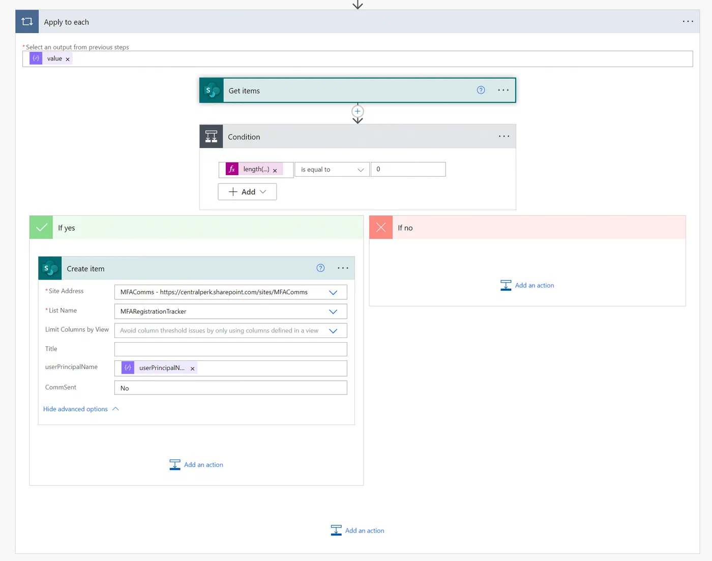 Power Automate condition checking for an existing SharePoint list item