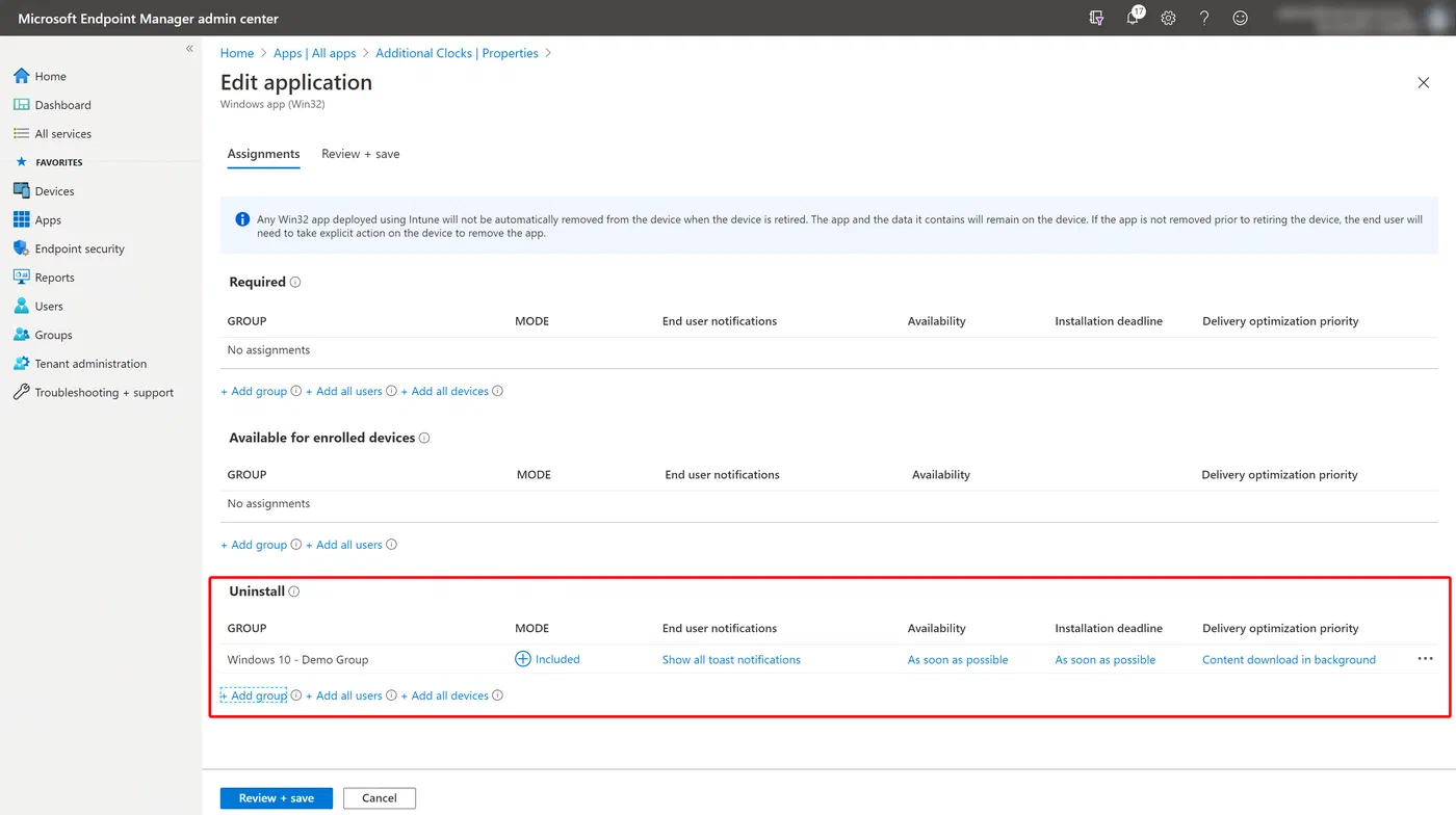 PowerShell uninstall script removing the additional clock registry entries