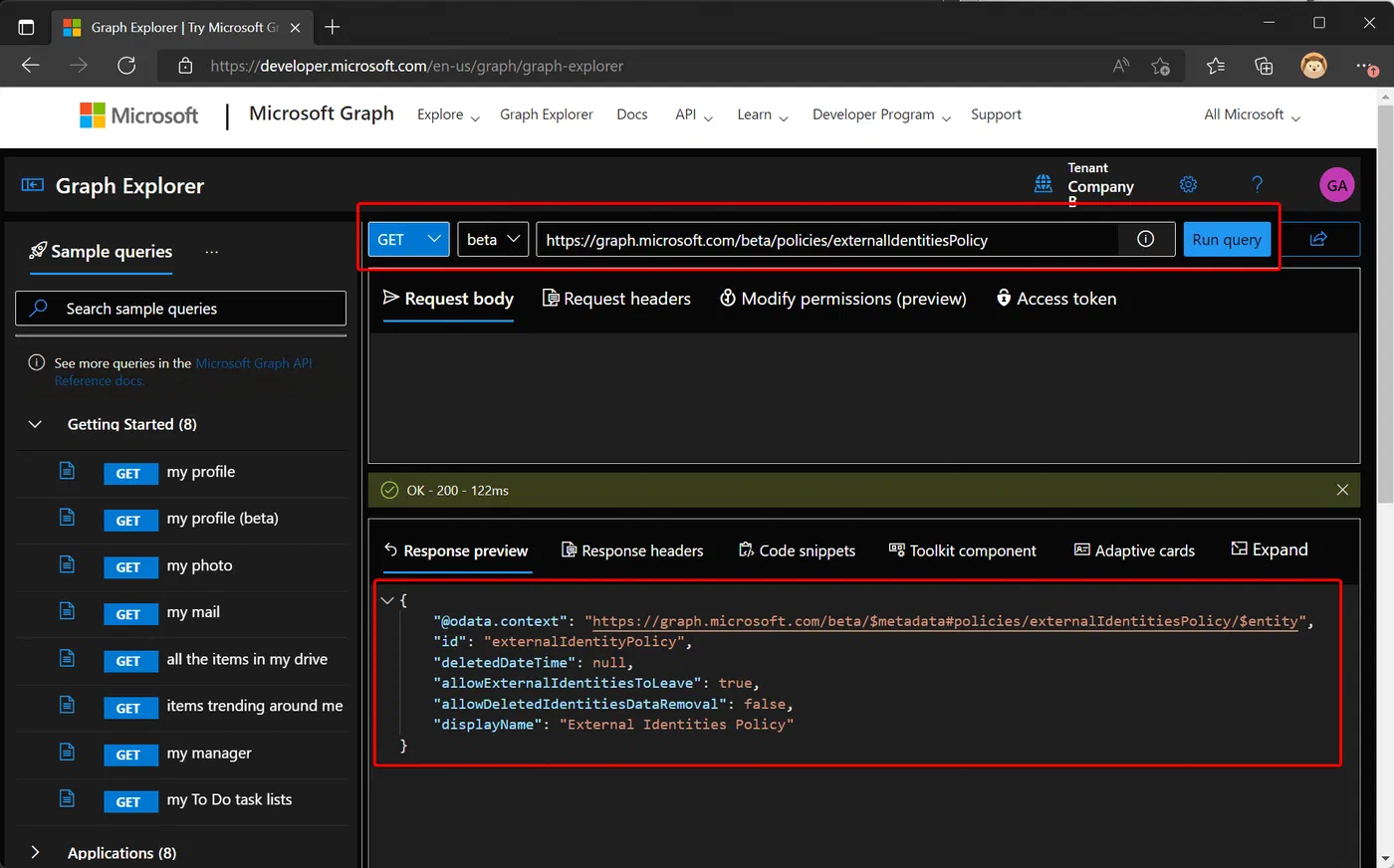 Screenshot related to Setting the policy
