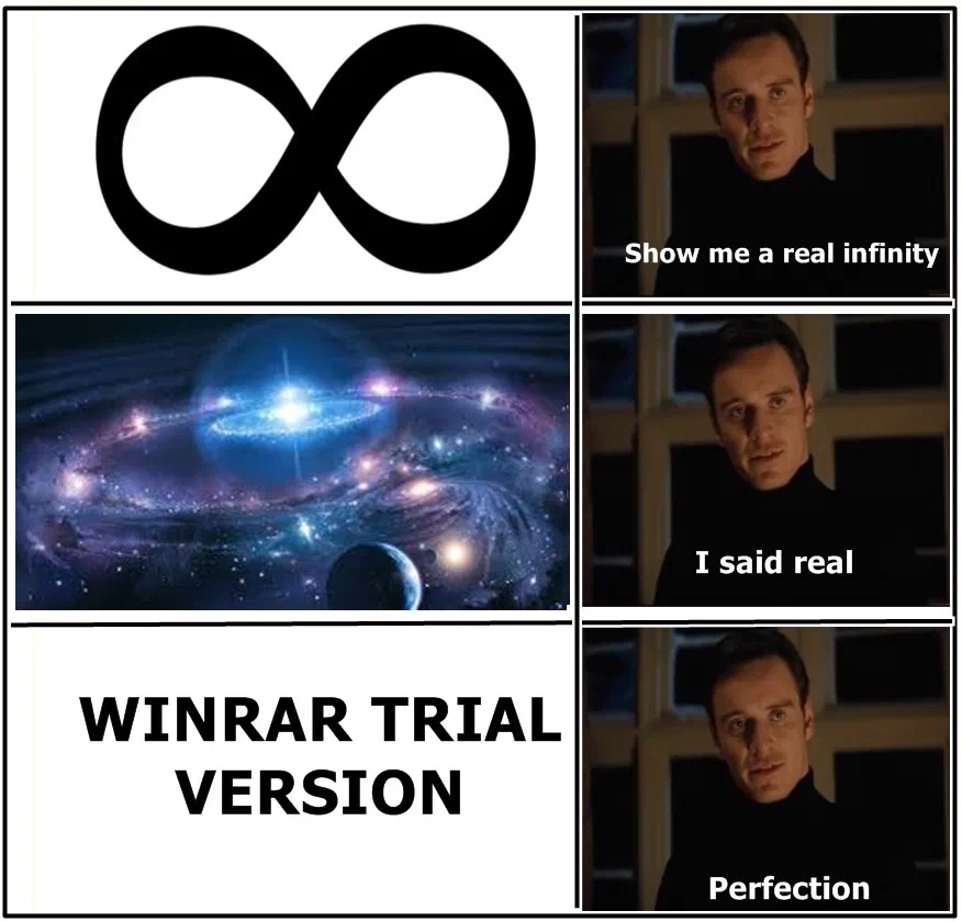 Humorous meme about WinRAR’s long-running trial