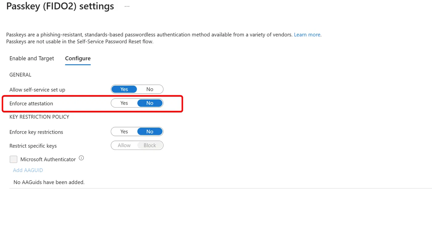 Screenshot 12 from Things you should know before rolling out device-bound passkeys in Microsoft Authenticator App