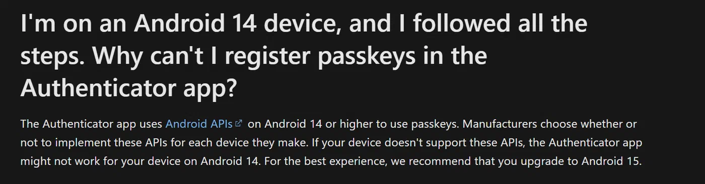 Screenshot 1 from Things you should know before rolling out device-bound passkeys in Microsoft Authenticator App