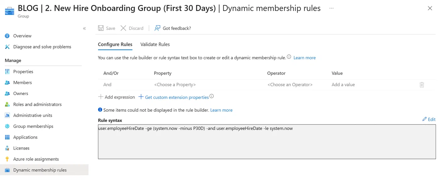 Screenshot 3 from Unlocking the Power of employeeHireDate in Entra ID Dynamic Groups