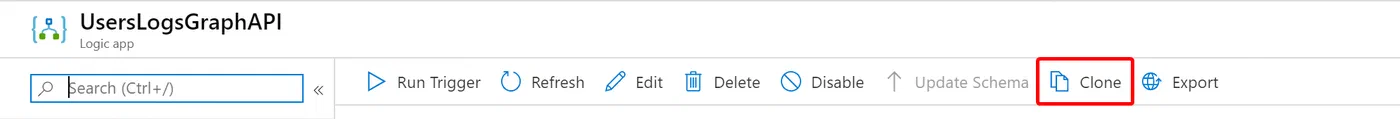 Logic Apps workflow duplicated to create another Graph API data request